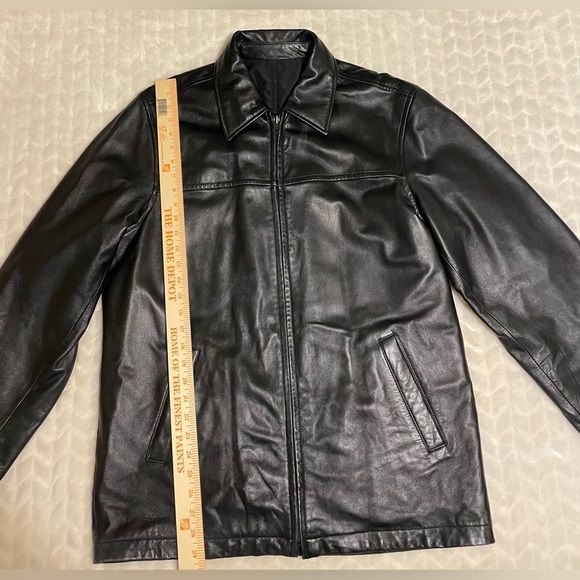 GUC- Pronto Uomo Reversible Classic Black Leather Jacket - Picture 3 of 11